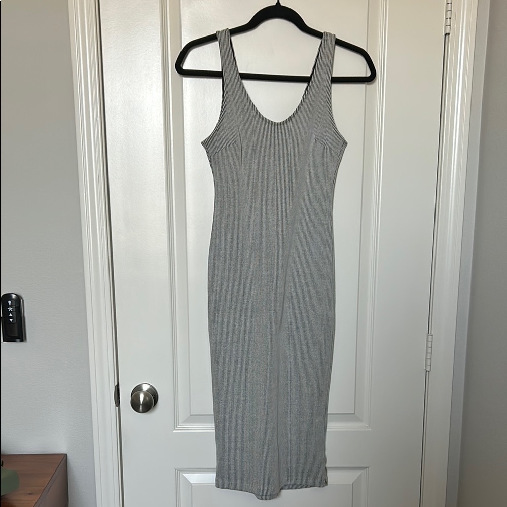 Nordstrom Lush Midi Ribbed Dress
